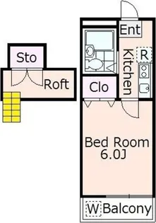 第6あかるハイム【2階】の間取り