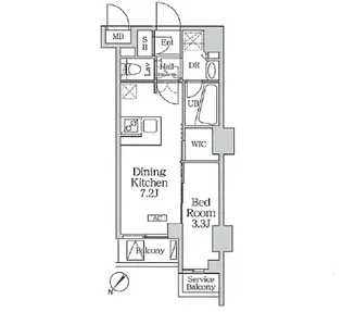 アジールコート池尻大橋【3階】の間取り