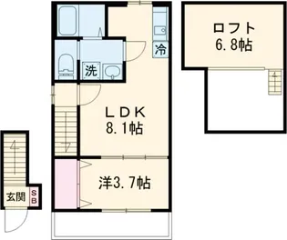 スターク亀有【1階】の間取り
