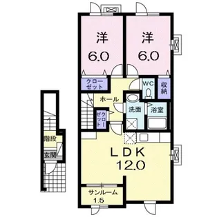 スプランドゥールII【2階】の間取り