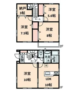 神奈川県相模原市南区相模台5【一戸建】の間取り