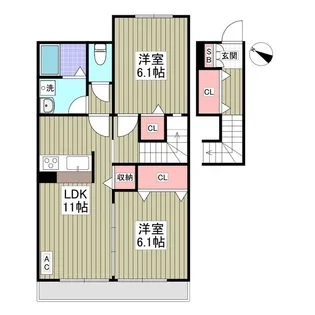 GrandSky西湘【2階】の間取り
