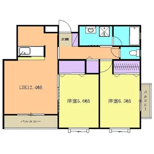 エレガンパルテール【2階】の間取り