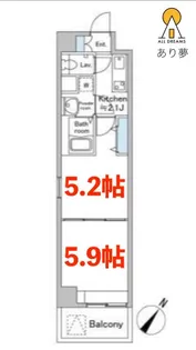 ソナーレ横浜【4階】の間取り