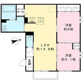 Wisteria東鶉【2階】の間取り