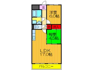 ベルデ香里【3階】の間取り