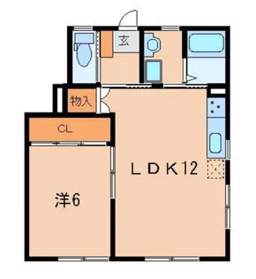 エルメゾン上松川【1階】の間取り
