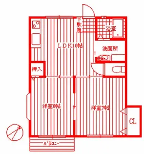 フォレストビュー【2階】の間取り