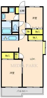 神奈川県川崎市高津区梶ケ谷5【マンション】の間取り