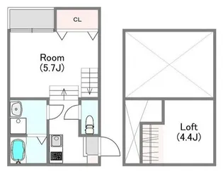 MODERN PALAZZO 東彼杵(モダンパラッツォ ヒガシソノギ)【2階】の間取り