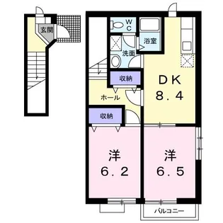 セトル白銀【2階】の間取り