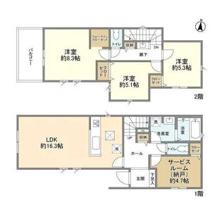 東京都八王子市川口町【一戸建】の間取り