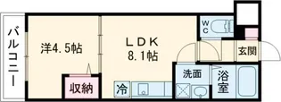 アーバンコート加古川【1階】の間取り
