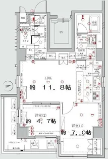 ディアレイシャス港区海岸【6階】の間取り