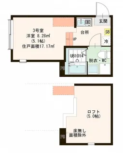 プランドールR五反野【1階】の間取り