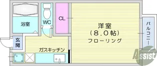 コーポモクレン【1階】の間取り