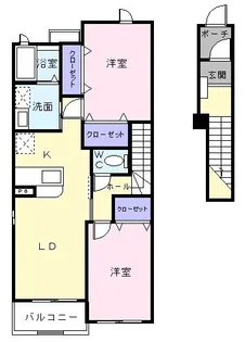 ビューテラス青葉【2階】の間取り