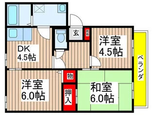 サニーコートC【1階】の間取り