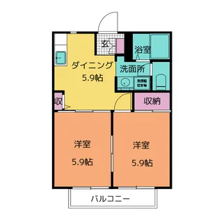 フレグランスOF鷺坂 B棟【2階】の間取り