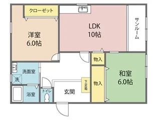 ヴァンベールC棟【1階】の間取り