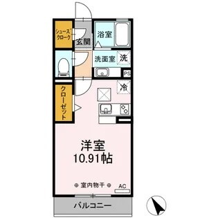 アレッサ B棟【1階】の間取り