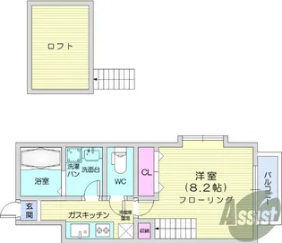 ガルテン山王伍番館【1階】の間取り
