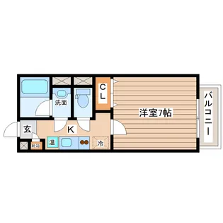 HF北四番丁レジデンス【6階】の間取り