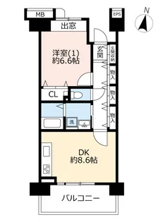 URコンフォール松原【8階】の間取り
