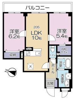 A.FLAT II【2階】の間取り
