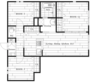 メゾン・ド・古江西町公園【2階】の間取り