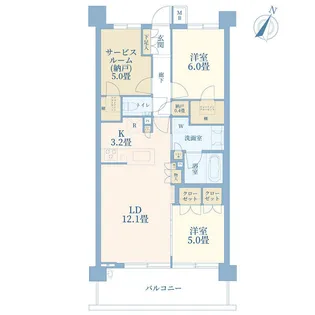 プロミライズ青葉台Cブロック【3階】の間取り