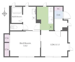 クオリティ・プレジオ【1階】の間取り