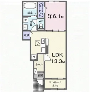 ラフィーネKIII【1階】の間取り
