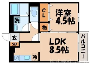グレースランド・アイ【1階】の間取り
