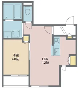 ぺスクロードコロー【1階】の間取り