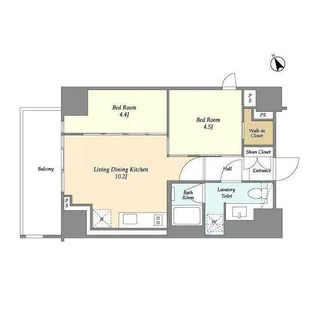 ASPRIME八丁堀【8階】の間取り