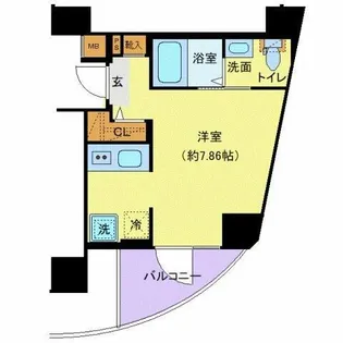 クレヴィスタ武蔵小山【6階】の間取り