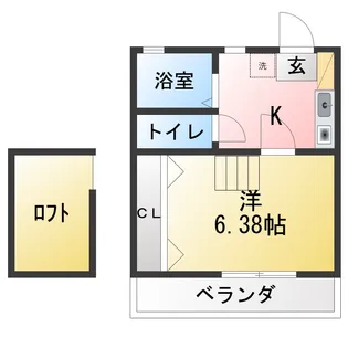 クレセントハイツ美園II【2階】の間取り