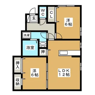 プライマリーコート E棟【1階】の間取り