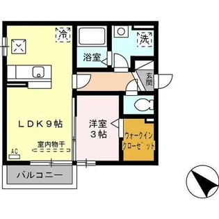 メゾン・ラ・パトリアG【1階】の間取り