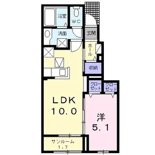 エクセレント・リッヂ【1階】の間取り