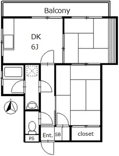 ビューハイツ上北沢【4階】の間取り