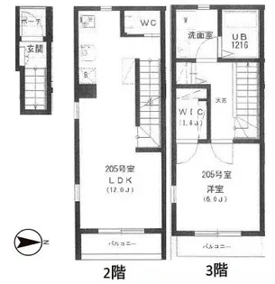 Dプレイス中野坂上【1階】の間取り