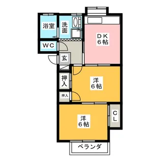 ハウス鈴木【1階】の間取り