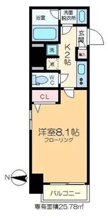 アーバネックス清澄白河II【8階】の間取り