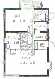 コルティーレ三宿【3階】の間取り