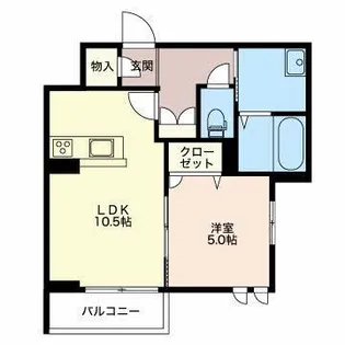 シャーメゾン堀之内【1階】の間取り