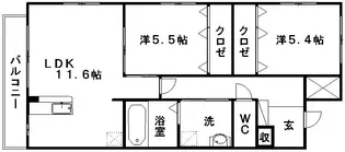 ル・リオン初生【2階】の間取り