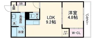 プリヴェ豊中曽根【1階】の間取り