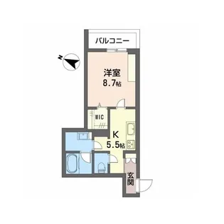 シャーメゾン リバーサイド【2階】の間取り